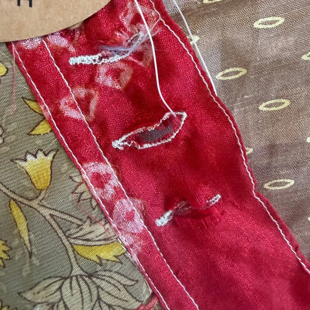 Reversible Silk Blend Patchwork Wrap Maxi Skirt Recycled Sari Boho NEW